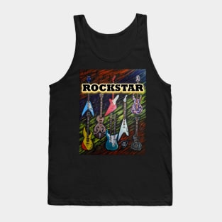 Rockstar with electric guitars Tank Top